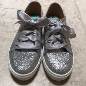 Silver sparkle sneakers